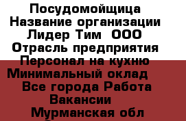 Посудомойщица › Название организации ­ Лидер Тим, ООО › Отрасль предприятия ­ Персонал на кухню › Минимальный оклад ­ 1 - Все города Работа » Вакансии   . Мурманская обл.,Оленегорск г.